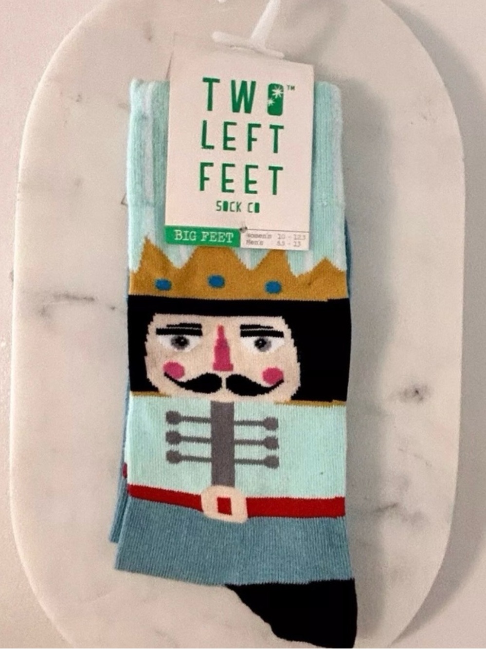 Two Left Feet Holiday Nutcracker Socks NWT 10-14